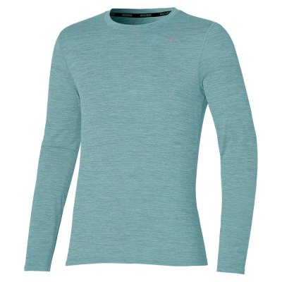 Camisa Mizuno Impulse Core Longsleeve Hombre - Turquesa Claro - Chile M615GCOYPT